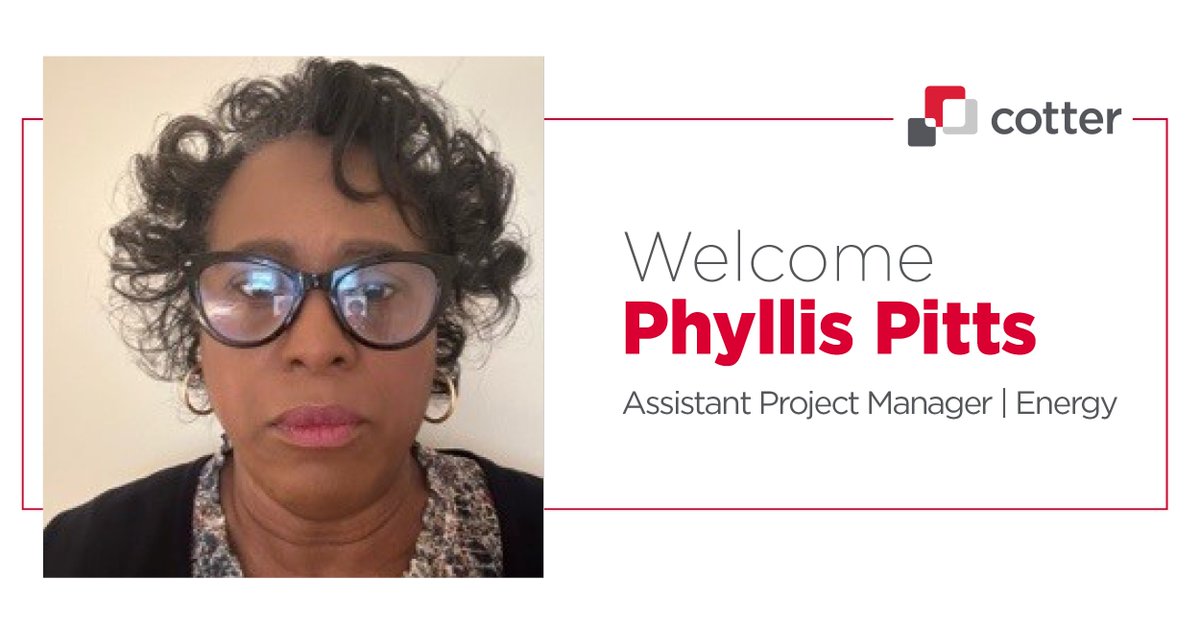 Welcome, Phyllis Pitts!

#cotterconsulting #cotterway #wbe #wbenc #projectmanagement #constructionmanagement #cotterenergygroup