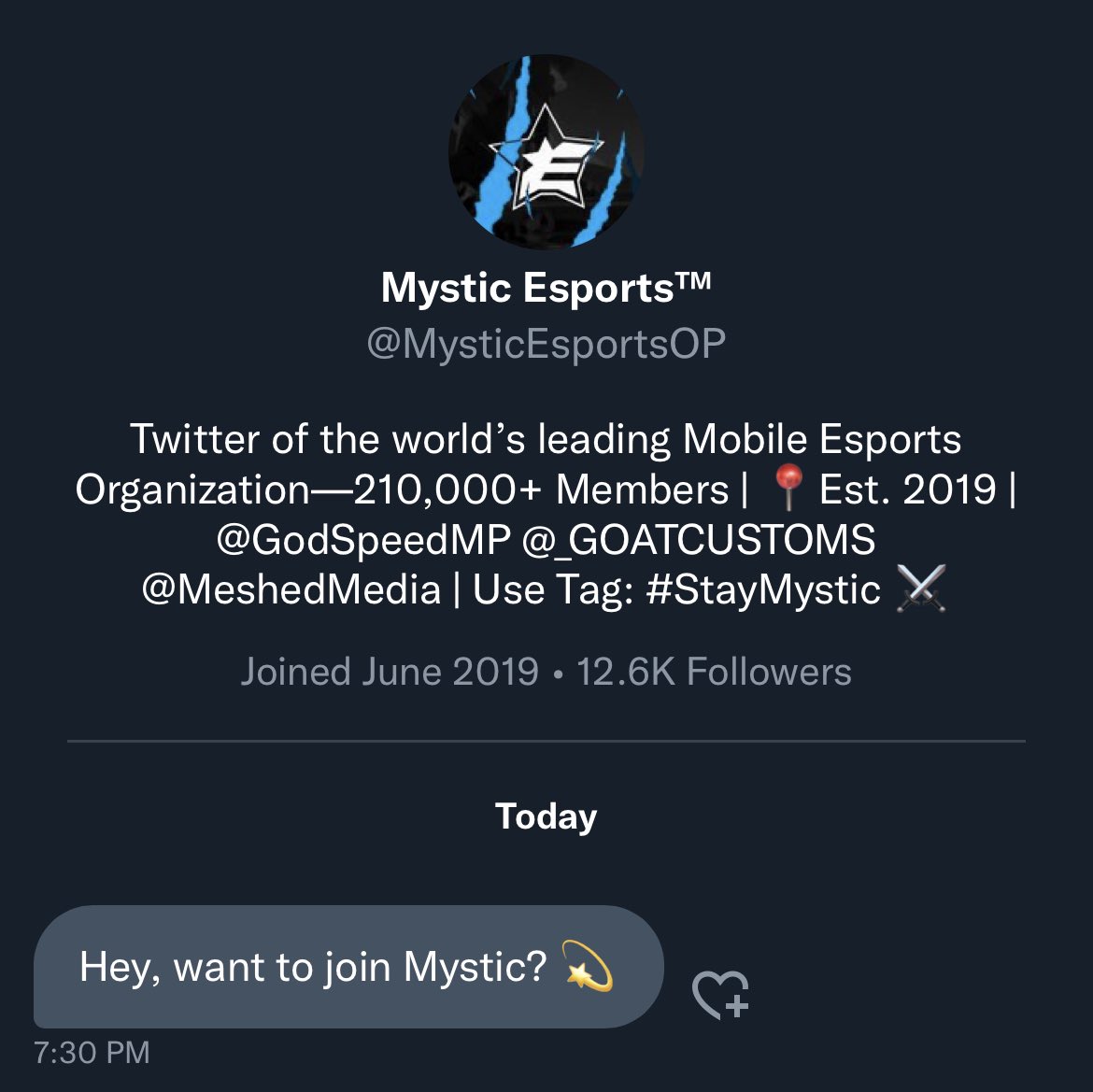 Mystic Esports tweet media