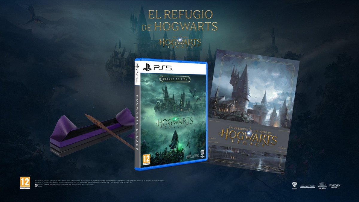 🎁 Segundo sorteo "El Refugio de Hogwarts" 🎁

· Hogwarts Legacy: Edición Deluxe para PS5 (Digital)
· Replica de Varita.
· Libro de arte de Hogwarts Legacy.

Para participar:
🔷 Sígueme <a href="/TheCatacroquer/">The Catacroquer</a> 
🔷 Sigue a <a href="/WBGamesSpain/">Warner Bros. Games Spain</a> 
🔷 y RT a este Tweet.

Válido solo para España.