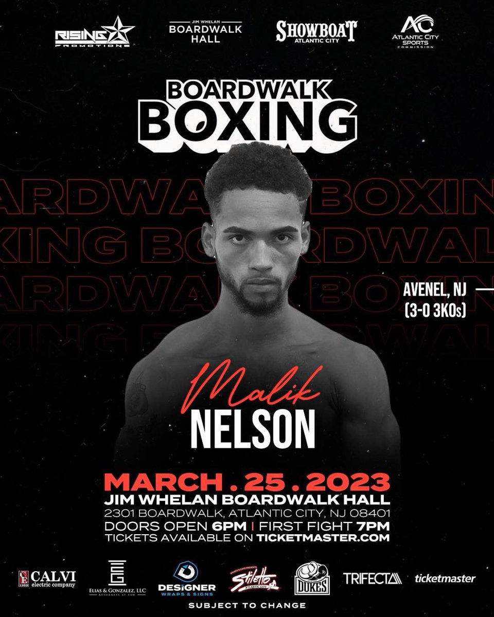 Jim Whelan Boardwalk Hall 🎰 
Atlantic City,NJ 🏤
Get Your Tickets Now ! 
$65,$95, $150 , $200
DM 📤
Email : maliknelson02@gmail.com
Text : 732-510-3474