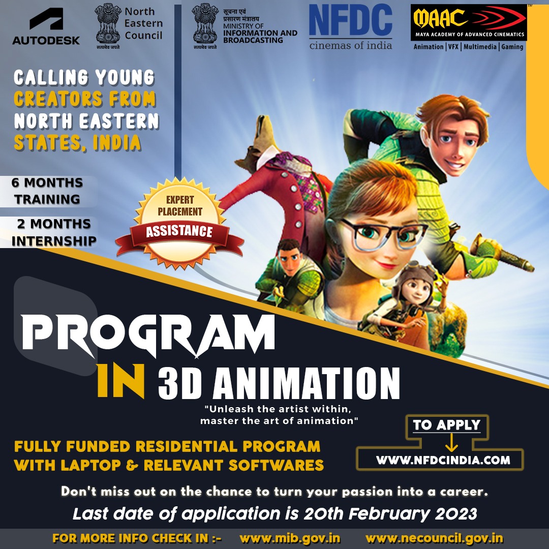 Finally!!Something worth sharing for our youths from NE! connecting what I do in my office with the opportunities that our Youths need!! Animation, VFX,Gaming & Comics Sector - the industry is hungry for content creators,100 grads from 8 NE states;Thks to NEC & Autodesk for this