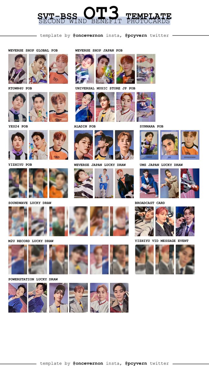 seventeen bss booseoksoon second wind pob/lucky draw/extra