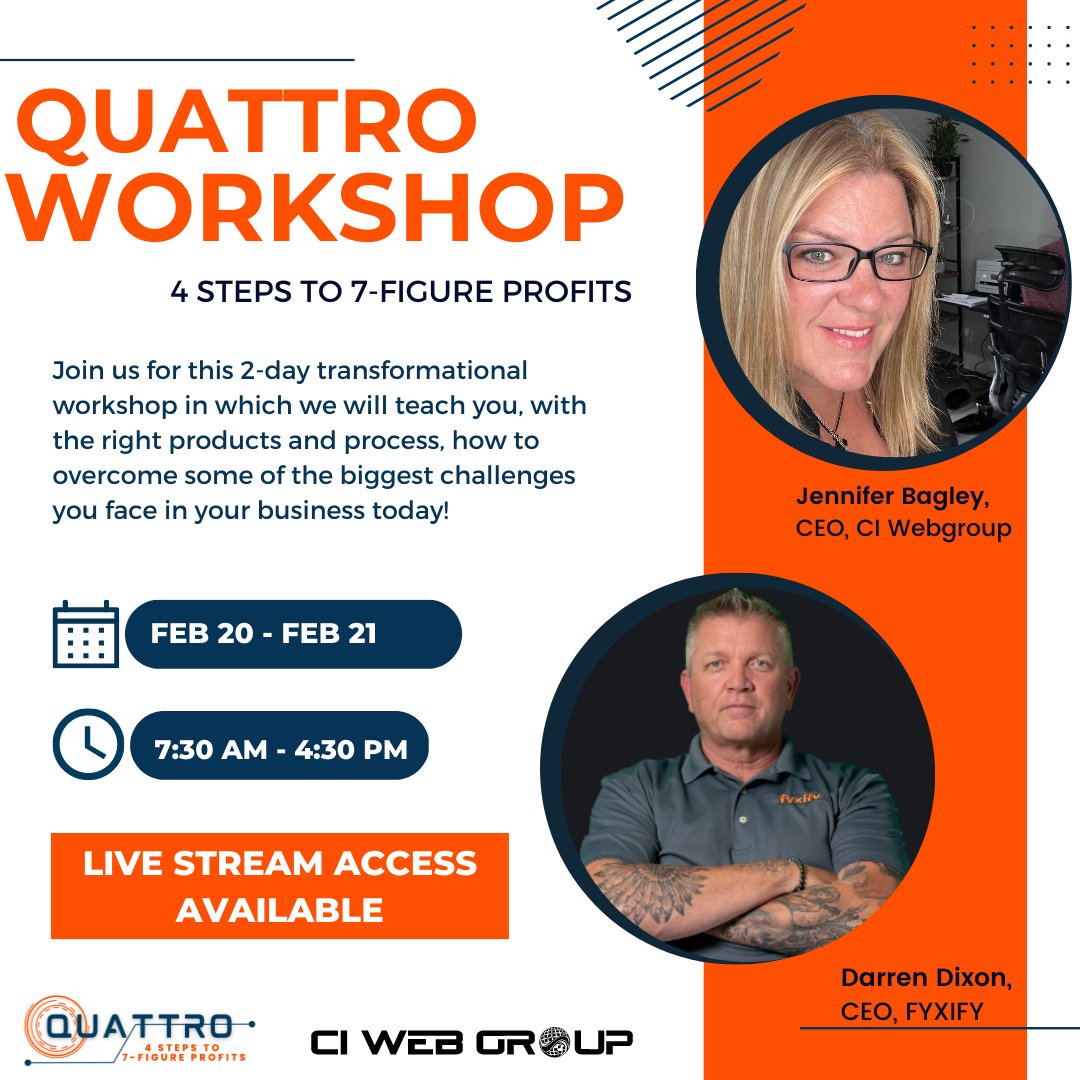 fyxifypro's tweet photo. Quattro Workshop 02/20-02/21 with Darren Dixon and Jennifer L Bagley! Register now before this event is full! Walk away with a new perspective on the industry and the tools to drive change! https://t.co/qVd4JqoZDy https://t.co/ZZKhMYBxNd