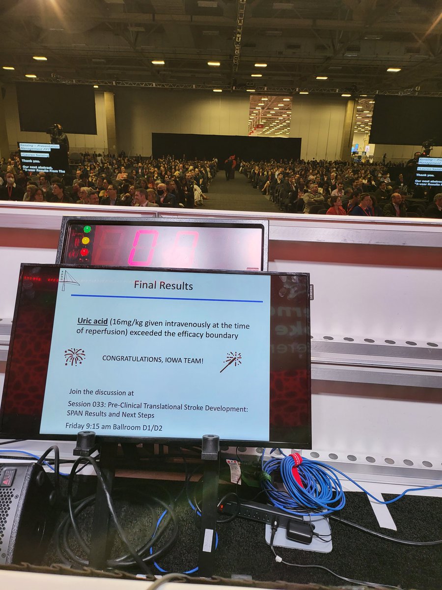 TudorGJovin's tweet photo. Congrats to @LaurenHSansing for the outstanding SPAN  results presentation @ #ISC23. Congrats to the SPAN network for this monumental effort. And congrats to @angelchamorro1, @EnriqueLeira &amp; the @uiowa team for establishing uric acid as the most potent neuroprotectant within SPAN https://t.co/5llrEsmQ9X
