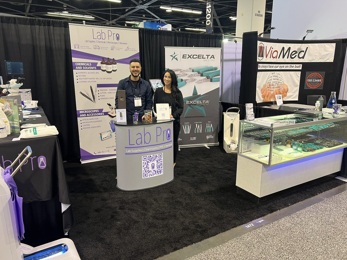 LabProInc's tweet image. Day #2 at MDM West! Come see us at Booth #1472 to learn about innovative #labsupplies and equipment that can help your medical device manufacturing facilities.  #medicaldevice #DiscoverEngineerBuild