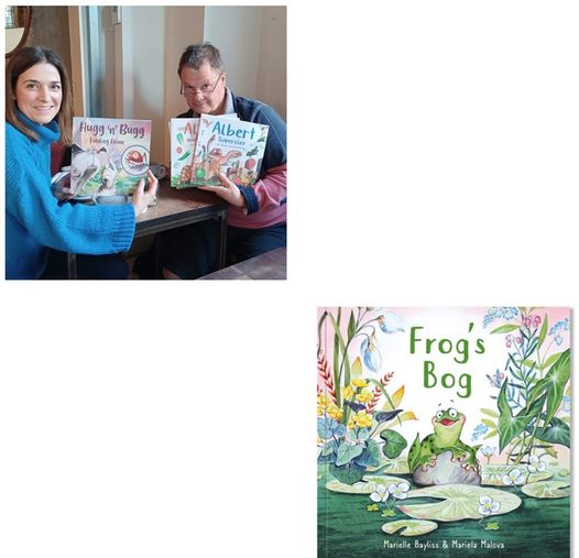 A copy of Frog's Bog not quite available yet for a meet with new @graffeg_books #author Marielle Bayliss, so I secretly forced #HuggnBugg FINDING HOME in her hands and posed with #ALBERTthetortoise #books. It worked. But I'll pose with #FrogsBog soon. More Graffeg.com