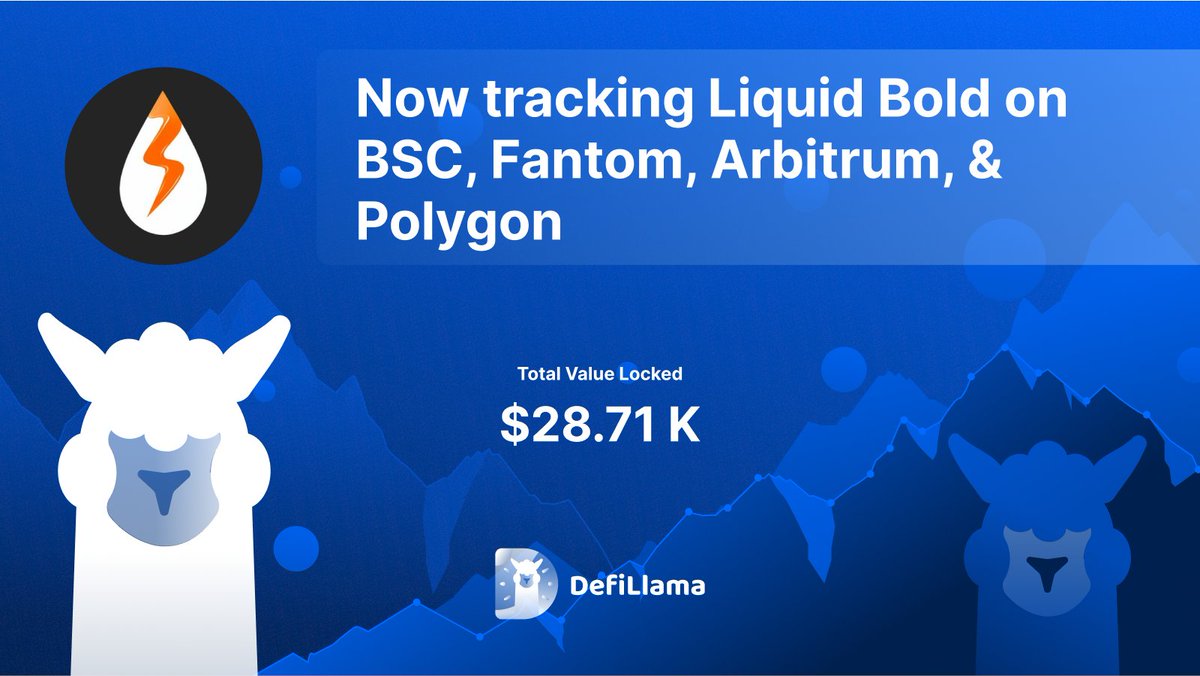 DefiLlama's tweet photo. Now tracking @LiquidBoltFi on @BNBCHAIN @FantomFDN @arbitrum &amp; @0xPolygon 

V-farm - 1st volatility yield farming dapp on multiple blockchains https://t.co/oQxLeSTWi2