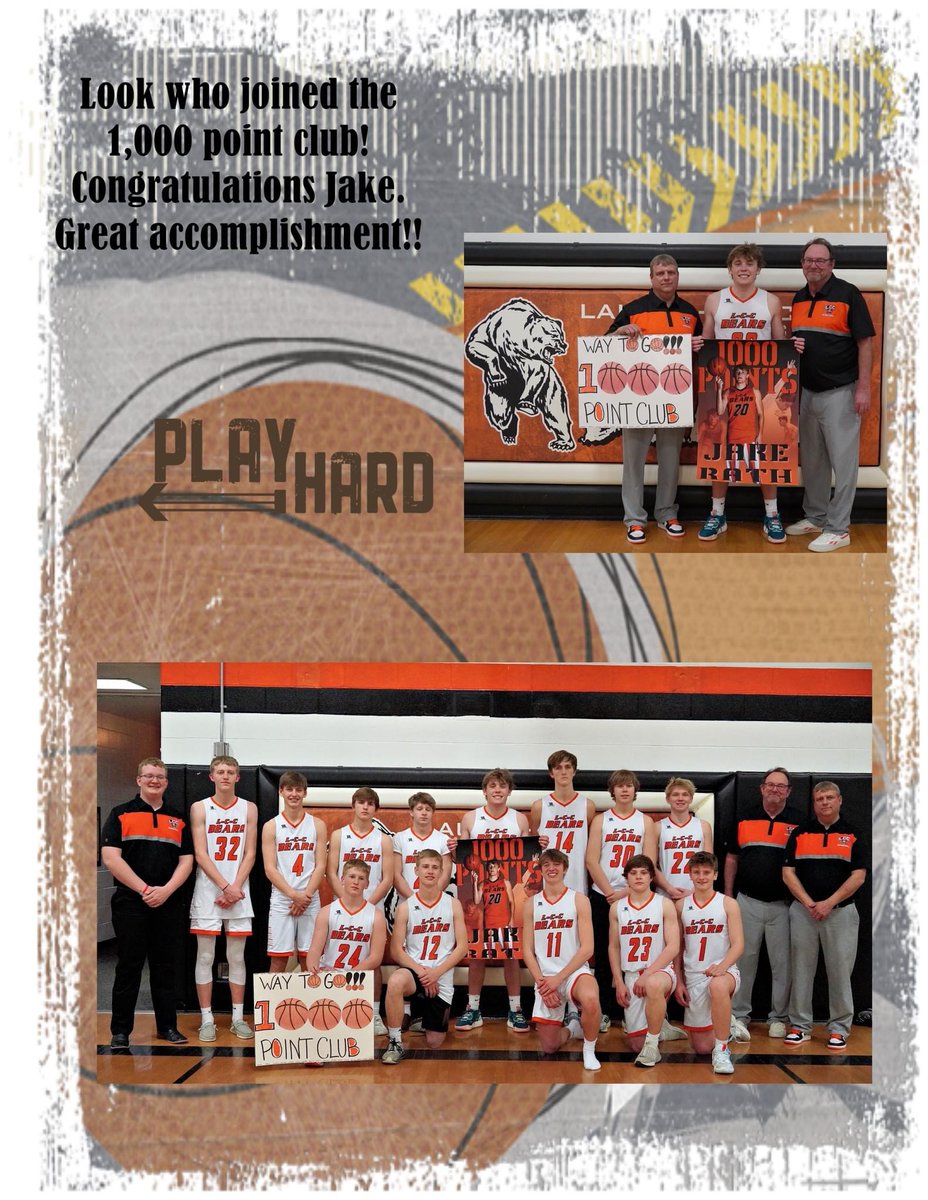 Congratulations to Jake Rath on scoring his 1000th point vs LHNE last night!