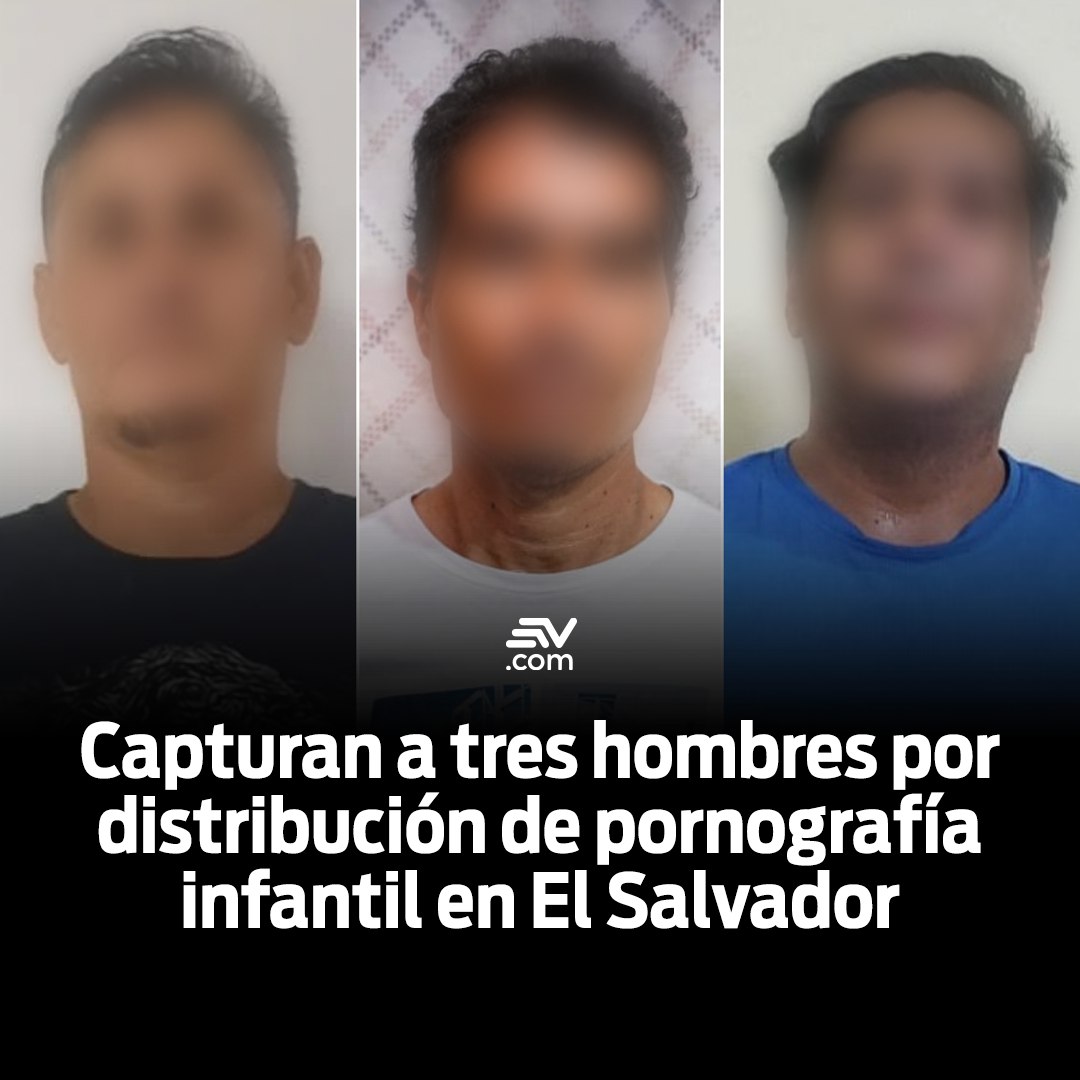 📢 Tres hombres, supuestos miembros de una red de distribución de pornografía infantil, fueron capturados en #ElSalvador 🇸🇻.

Lee más 👉 bit.ly/3I8Mczn