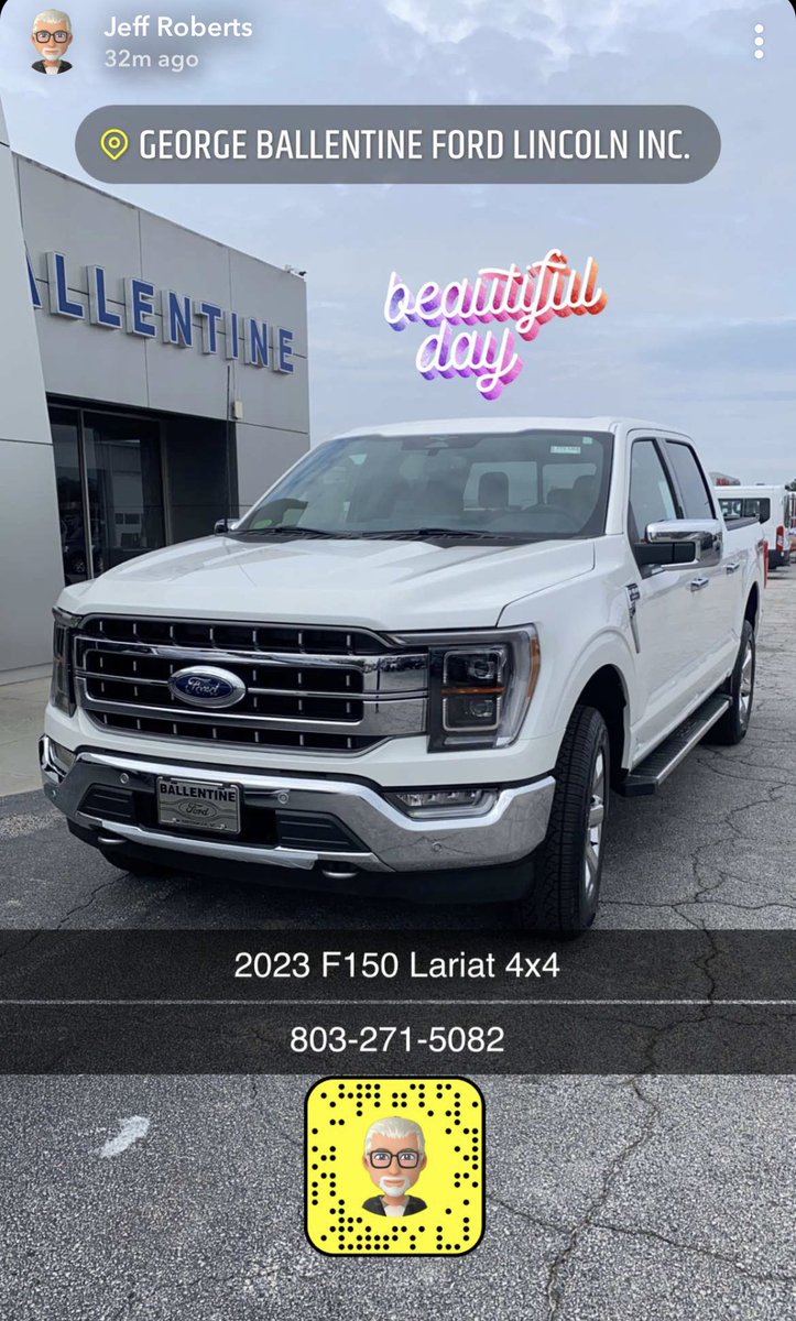 Look at this gorgeous truck! 
2023 F150 Lariat FX4 
Dm call or text me at 803-271-5028 
#ford150 #ilovemyjob #grateful