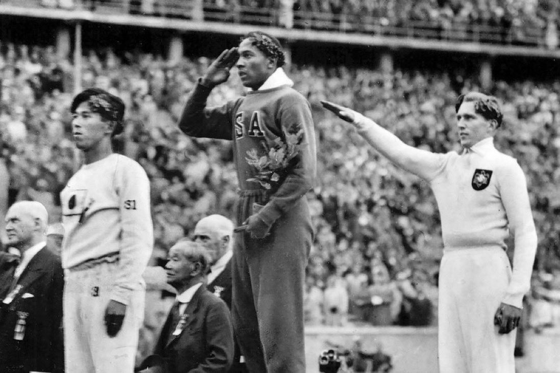 outsiderspod20's tweet photo. In 1936, Jesse Owens made history winning four Gold Medals at the Olympic Games in Berlin, Germany. He was the most successful athlete during the games. In 1976, Owens was awarded the Presidential Medal of Freedom by President Jimmy Carter. https://t.co/6gxA8DCkhf
