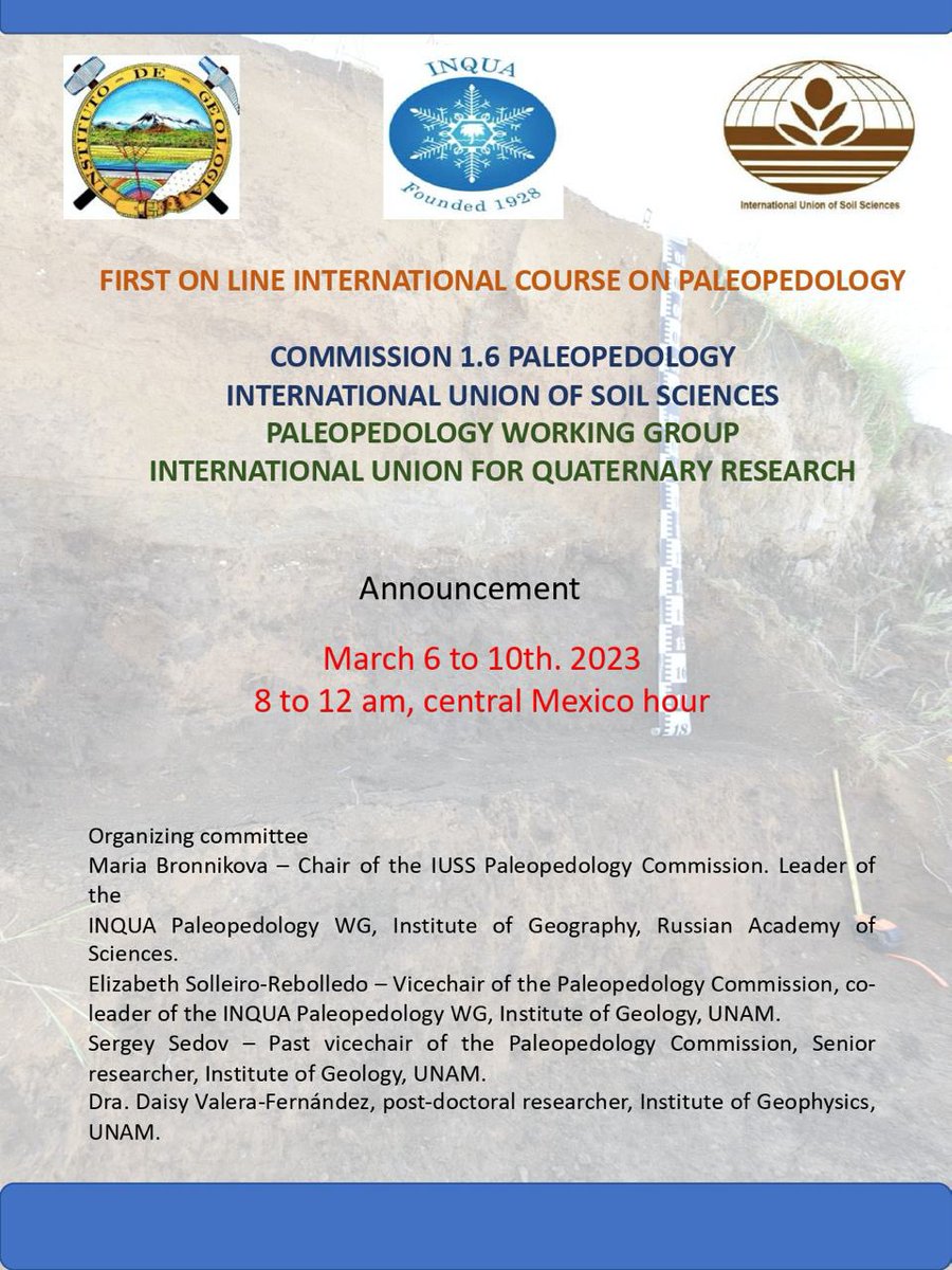 Commission 1.6 — Paleopedology tweet media