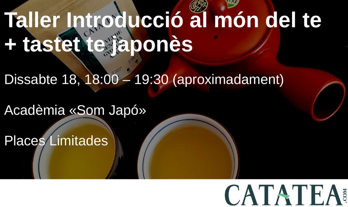 Preparant el proper Taller d'introducció al món del te + tastet de te japonés a <a href="/somJapo/">som Japó</a> 
- El dissabte 18 a les 18:00 mà d'en <a href="/jordi/">Jordi Adame</a>.cata de @catateacom on ens explicarà la història i orígens del te; què és el te? I què no és el te?, tipus de te: verd, blanc, negre, etc.,