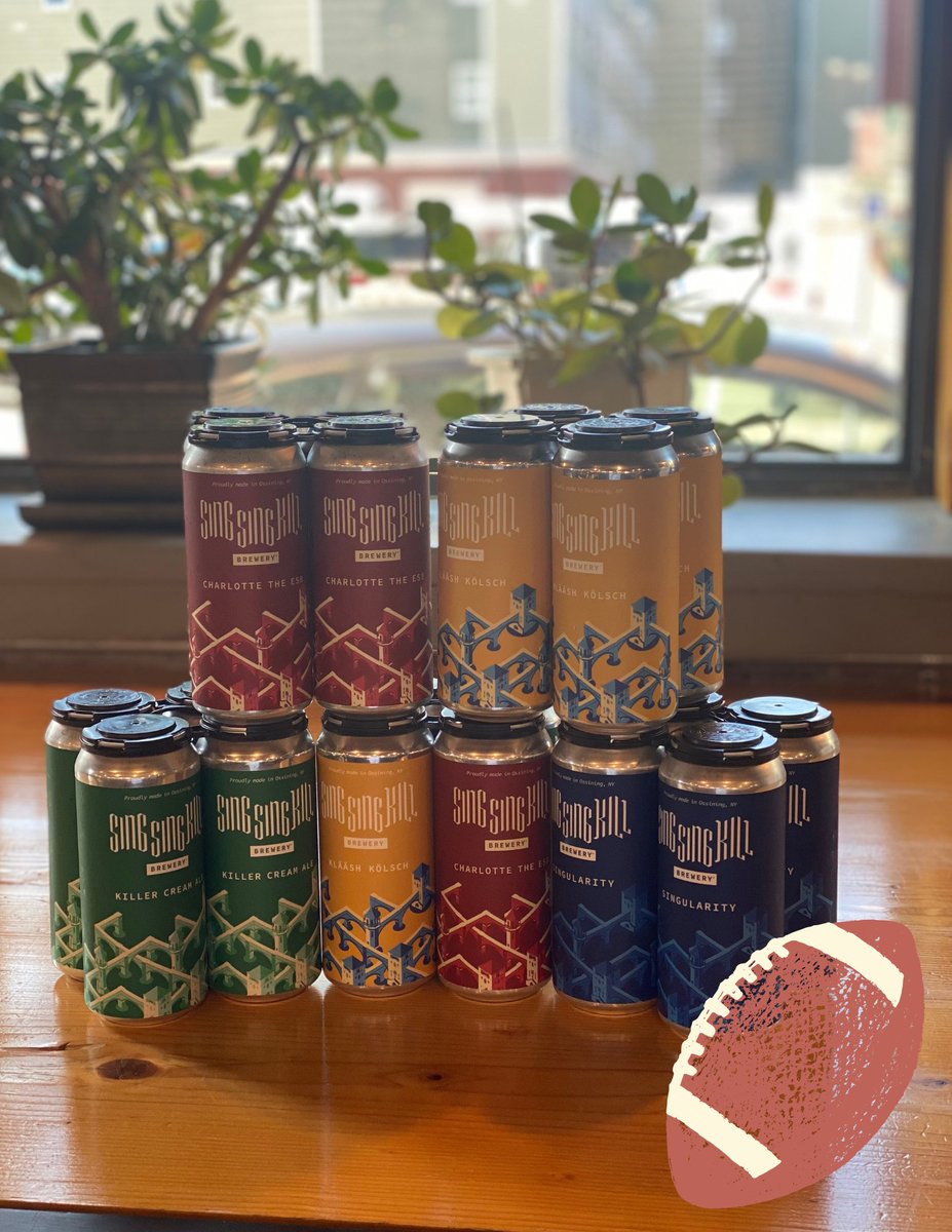 singsingkilbrew's tweet photo. 4-packs, 4-packs, 4-packs! The big game is this weekend and we are STOCKED on our cans! Be sure to stop in anytime this week and pick up 4-packs or crowlers for the big day!
#SingSingKillBrewery #OssiningNY #craftbeer #togobeer #drinklocal #SuperBowl https://t.co/6YI1i0HptS