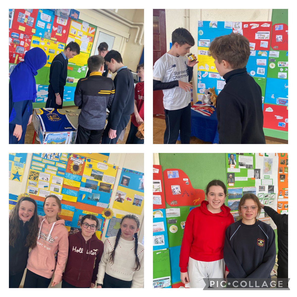 MrsByrneBNS's tweet photo. We really enjoyed checking out all the fantastic projects completed by different classes on the nationalities in our school! Maith sibh gach duine!! @RathnureNS @RathnureGreen @GreenSchoolsIre 👏🌎 https://t.co/prKxfyY3Xz