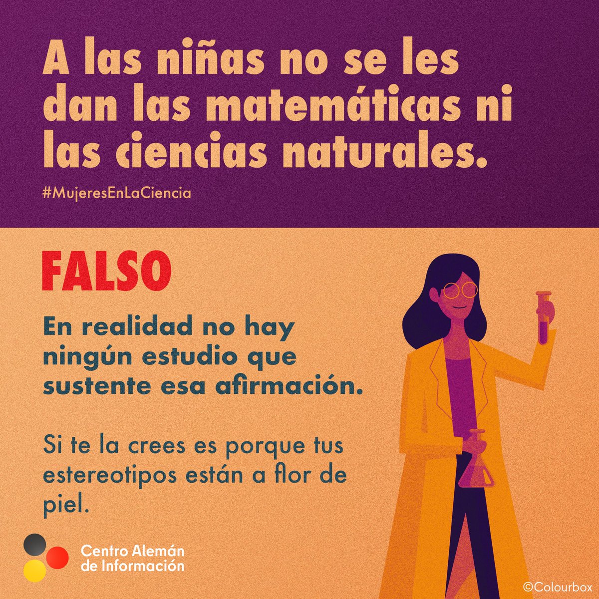 Alemaniaparati's tweet photo. 👧Promover roles y relaciones de género no discriminatorias entre niñxs y adolescentes es la clave para combatir los estereotipos de género y, por consiguiente, fomentar a las #MuejeresEnLaCiencia👩‍🔬

Hoy en el #WomenInScienceDay decimos basta a los clichés  👇👇 https://t.co/uofPNm5pMi