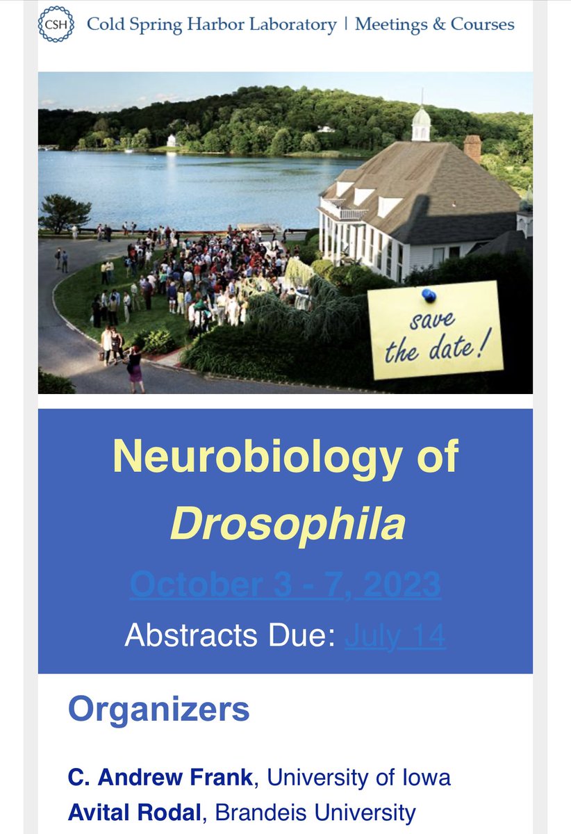 Start working on those abstracts y’all! #cshlfly23 #SaveTheDate