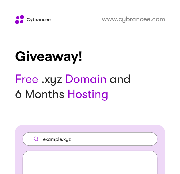 cybrancee's tweet photo. Exciting news! 🎉 We're giving away a .xyz domain and 6 months free website hosting for one lucky winner! To enter, simply follow our Twitter and like this Tweet. (Get an additional 5 entries by retweeting) (Winners announced 28th Feb) #giveaway https://t.co/TMv2hO3QBt