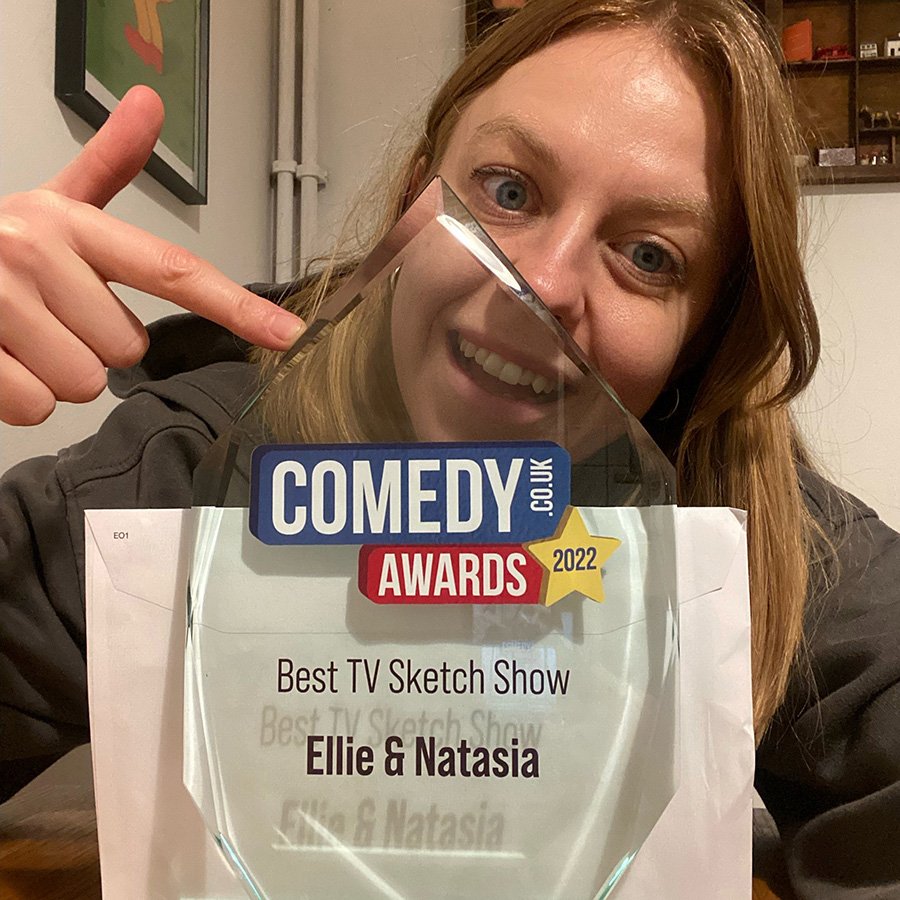 UKComedyNews's tweet image. Comedy.co.uk Awards' Best TV Sketch Show is Ellie &amp;amp; Natasia.

The @bbcthree series stars Ellie White &amp;amp; Natasia Demetriou.

More: bit.ly/3XgLzbp