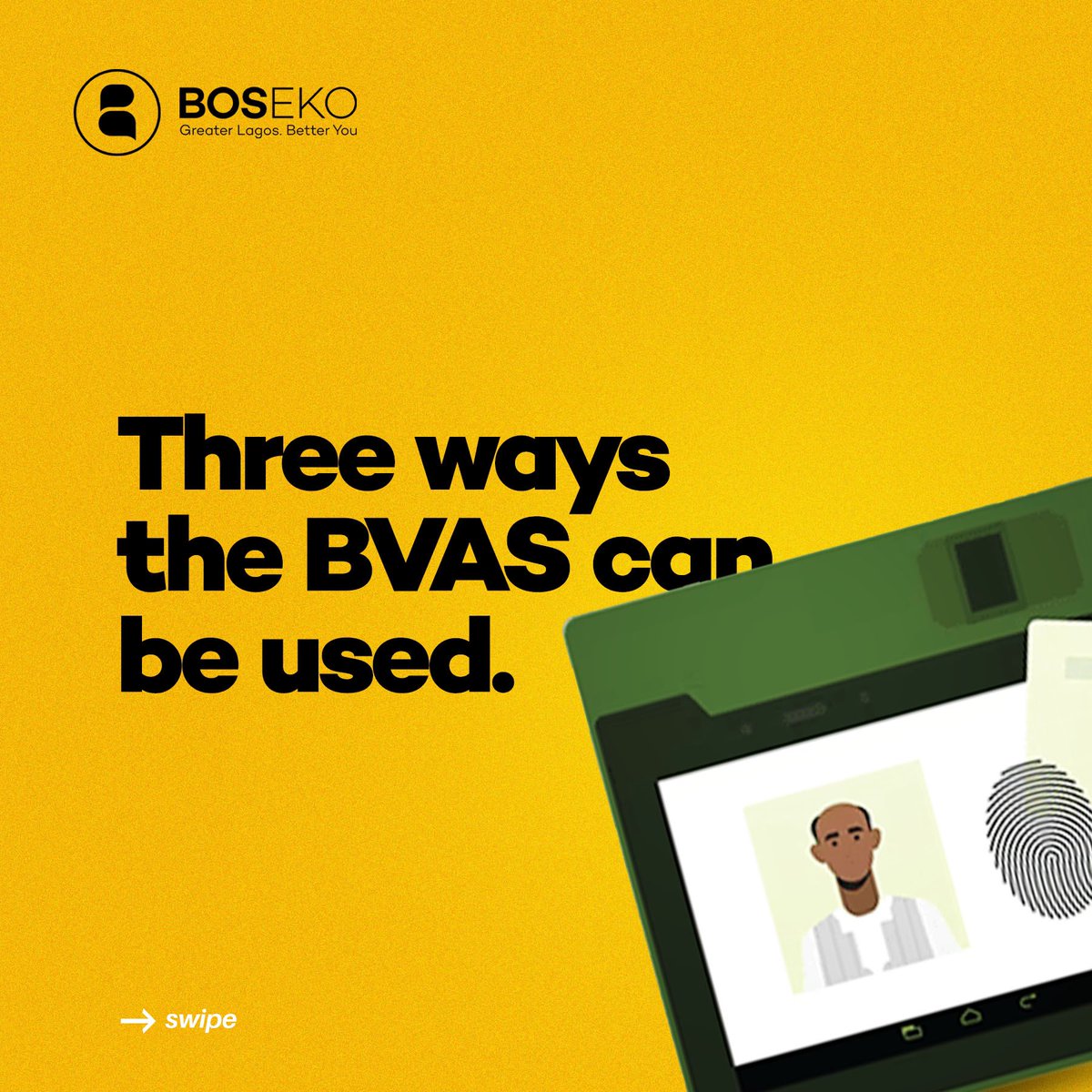 0CCE_LASG's tweet photo. Now you know how the BVAS will be used during the upcoming elections. It becomes easier to spot an issue when you know how the device will be used.
#BOSEKO #GreaterLagosBetterYou #Tiwantiwaleko https://t.co/ejnmc67LyV