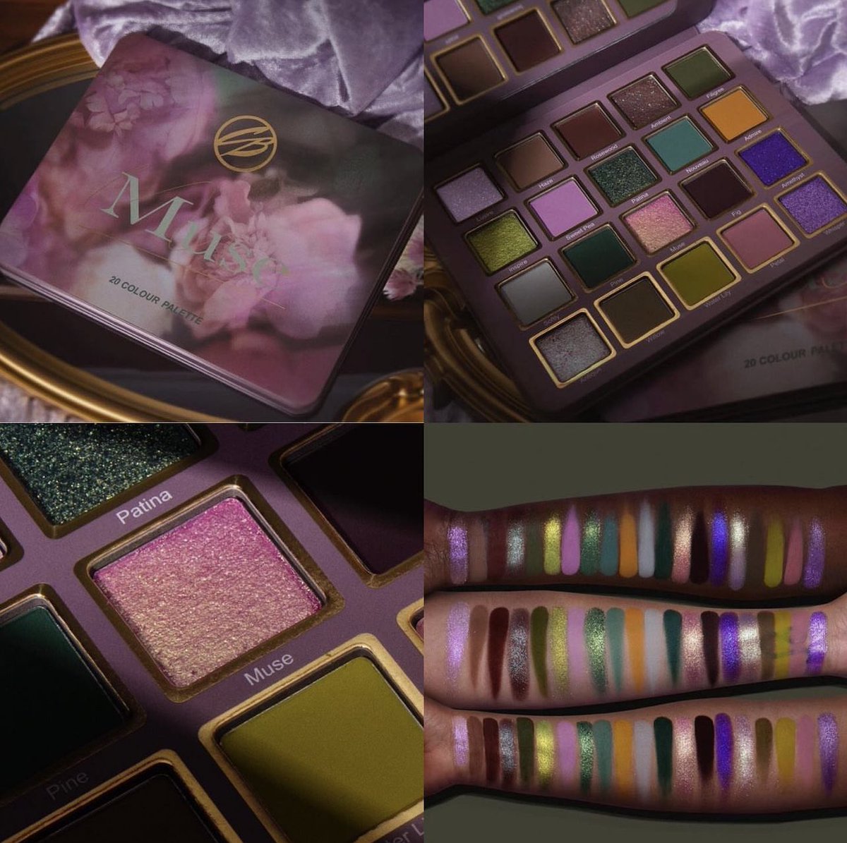 Trendmood's tweet photo. #Revealed 🚨NEW! #Eyeshadow Palette 🔥😍 @Cosmic_Brushes *use code: TRENDMOOD 10% off 
The Muse Palette 💜✨ 
20 shades, 12 mattes, 8 metallics (1 iridescent &amp; 3 duochromes) £18 / $23 
Online ➡️ February 10 @ 5pm UK time https://t.co/ADTVmcjXcH