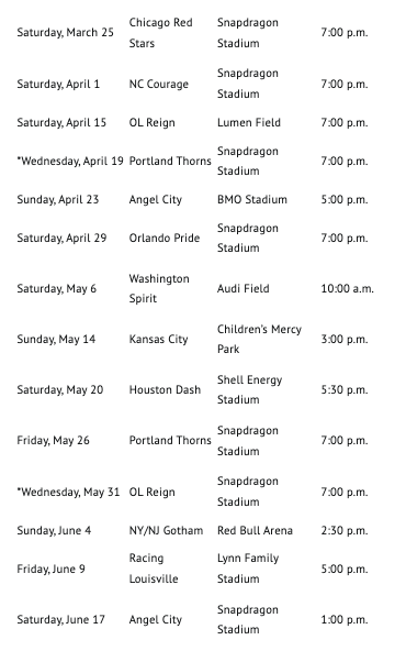 Taylor Vincent on Twitter: "#WaveFC 2023 #NWSL Schedule"