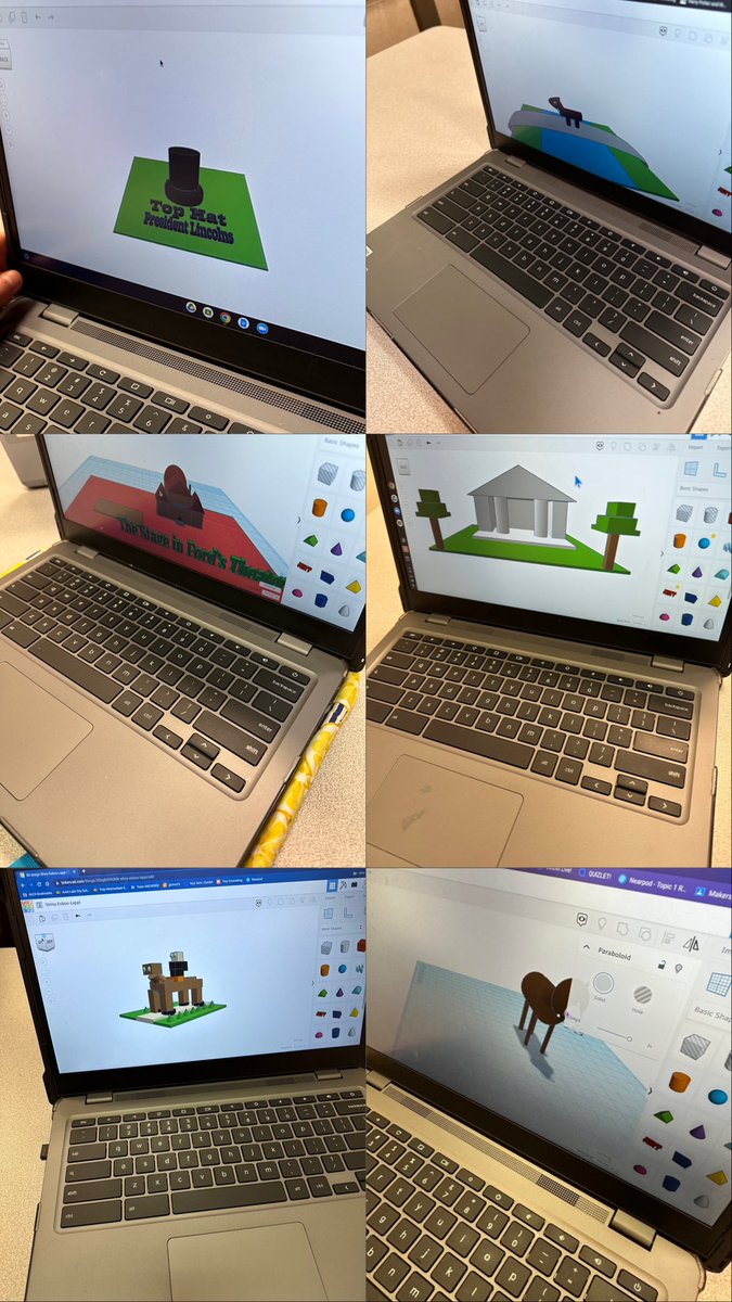 kmelott's tweet photo. @TroyIntAL #designers #detectives from @koziarz6 class #utilized @tinkercad to #create something that #symbolizes an item from Chasing Lincoln’s Killer. Then #focused on using #sequence of #events to #create #directions for #partner. @AvonLakeSchools @ALCurriculum #ALexcellence https://t.co/3YjK0Kib06