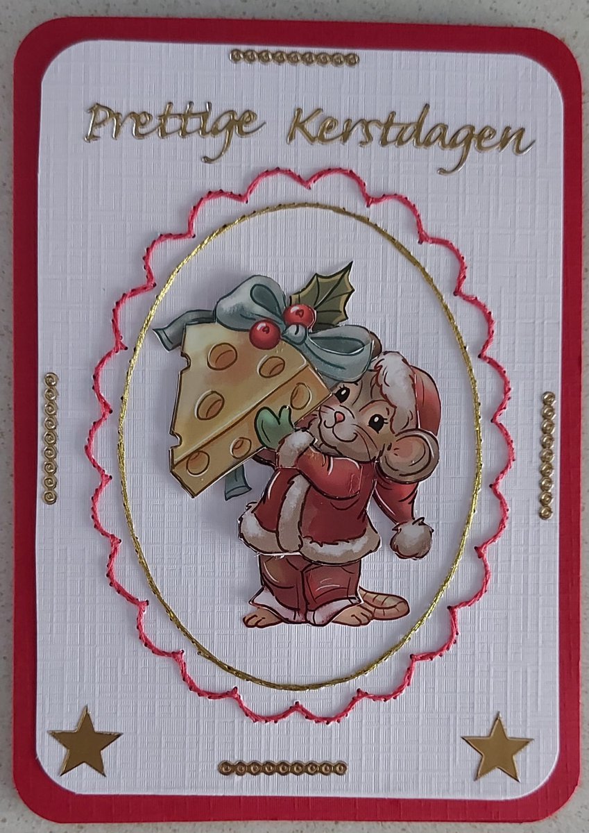 Al aan de kerstkaarten begonnen? Hier een voorbeeldje!!
