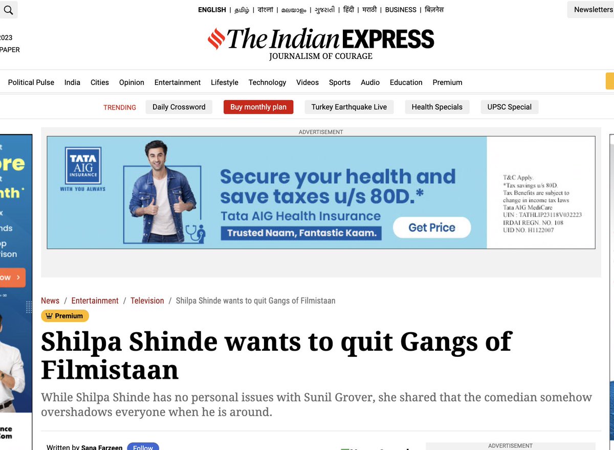 TellyWit's tweet photo. Gangs of Filmistan was another show on Star Bharat.

The same thing happened here as well. https://t.co/TkeI8ol7Zy