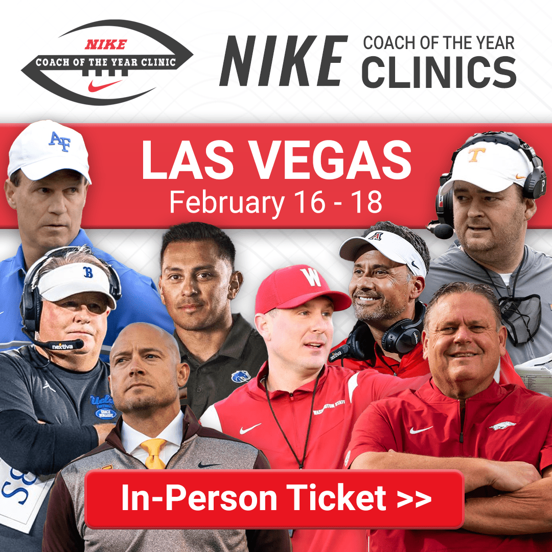 Football Coaches Insider (@fbcoachinsider) on Twitter photo 🏈 Here We Go! Football and Las Vegas 🏈
The Nike Coach of the Year Las Vegas Clinic starts next Thursday and features:
<a href="/UCLAChipKelly/">Chip Kelly</a>
<a href="/Coach_Fleck/">P.J. Fleck</a>
<a href="/coachjoshheupel/">Josh Heupel</a>
<a href="/CoachSamPittman/">Coach Sam Pittman</a>
<a href="/CoachTCalhoun/">Troy Calhoun</a>
<a href="/CoachDickert/">Jake Dickert</a>
<a href="/CoachJeddFisch/">Jedd Fisch</a>
@AABroncoHC
Register here: 2023.nikecoyfootball.com/las-vegas/ 🏈 Here We Go! Football and Las Vegas 🏈
The Nike Coach of the Year Las Vegas Clinic starts next Thursday and features:
<a href="/UCLAChipKelly/">Chip Kelly</a>
<a href="/Coach_Fleck/">P.J. Fleck</a>
<a href="/coachjoshheupel/">Josh Heupel</a>
<a href="/CoachSamPittman/">Coach Sam Pittman</a>
<a href="/CoachTCalhoun/">Troy Calhoun</a>
<a href="/CoachDickert/">Jake Dickert</a>
<a href="/CoachJeddFisch/">Jedd Fisch</a>
@AABroncoHC
Register here: 2023.nikecoyfootball.com/las-vegas/
