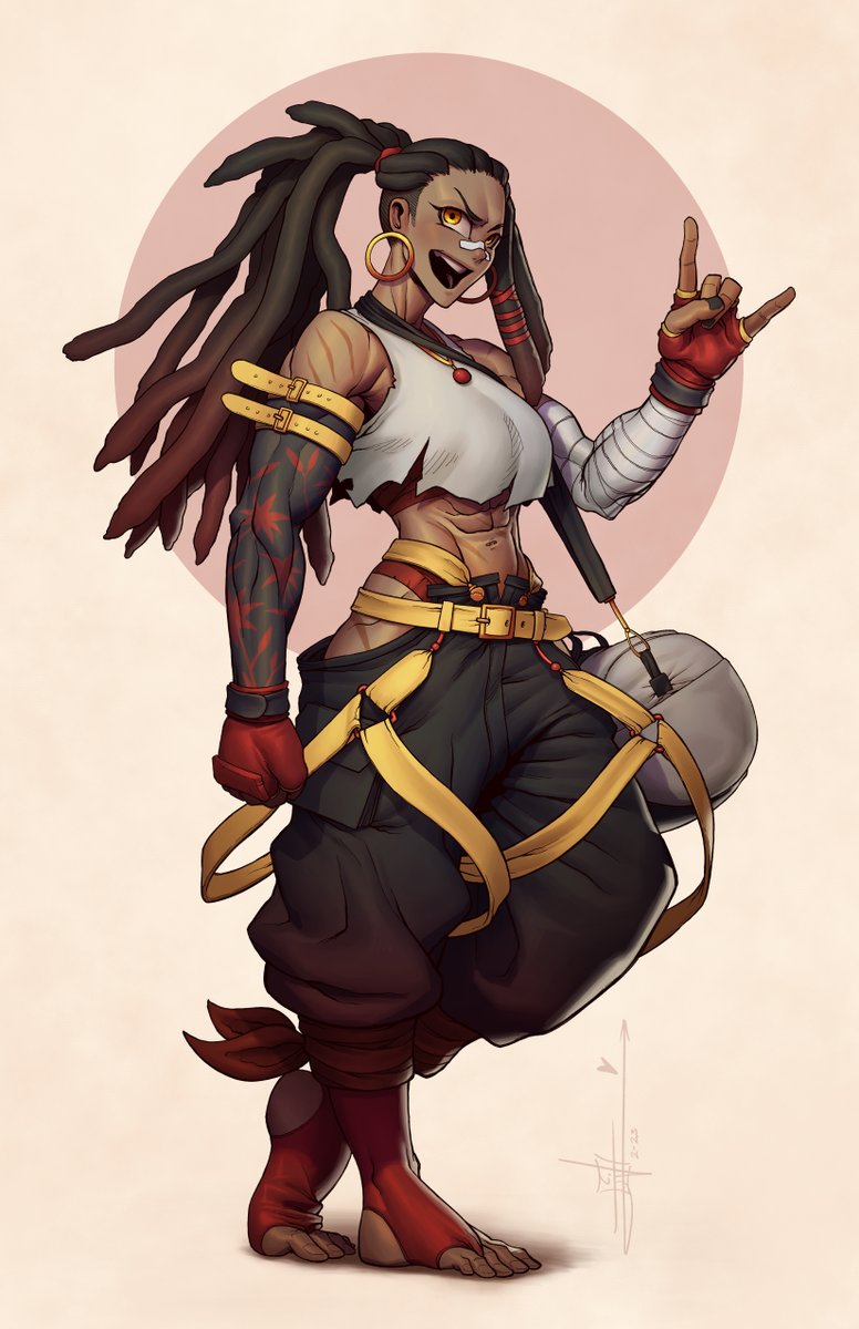 JosephVirtuoso's tweet photo. Character design comm for @ZaneTheMonster !

Drawing her dreads was fun https://t.co/wal5qL7Tz8