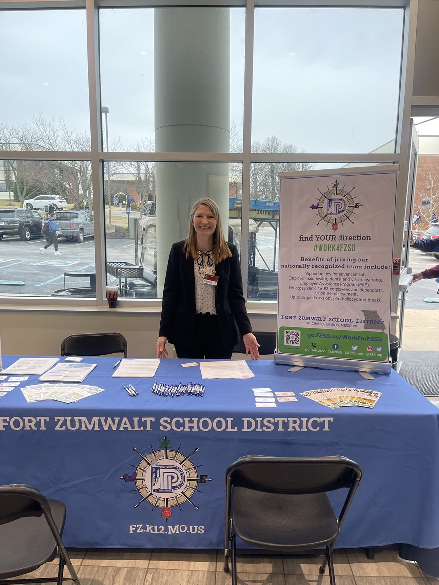 zumstpeters's tweet image. So excited to be helping recruit new Fort Zumwalt teachers! @FZSDHR #Work4FZSD