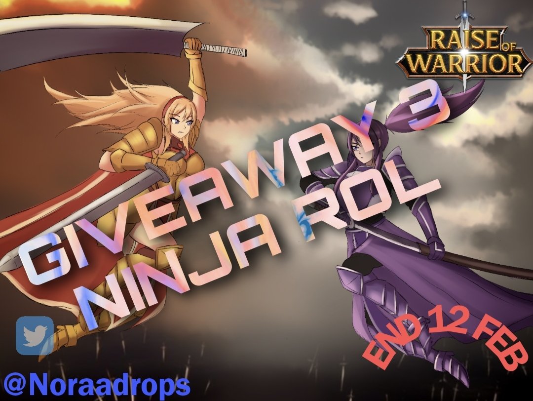 Attzhura's tweet image. 🎁GIVEAWAY 3X NINJA ROLE🎁
✅Follow @Noraadrops &amp;amp; @RaiseofWarrior
✅Join discord.gg/wfXf7KEQ4d
✅RT - Like🥰🤩
✅#3 friends, Comment WAX &amp;amp; DISCORD 
#NFTGiveaways #WAX #NFTdrops #NFTGame #NFTProjects #NFT #PlayToEarn #Giveaway #Giveaways #NFTGiveaway #NFTProjects #waxp