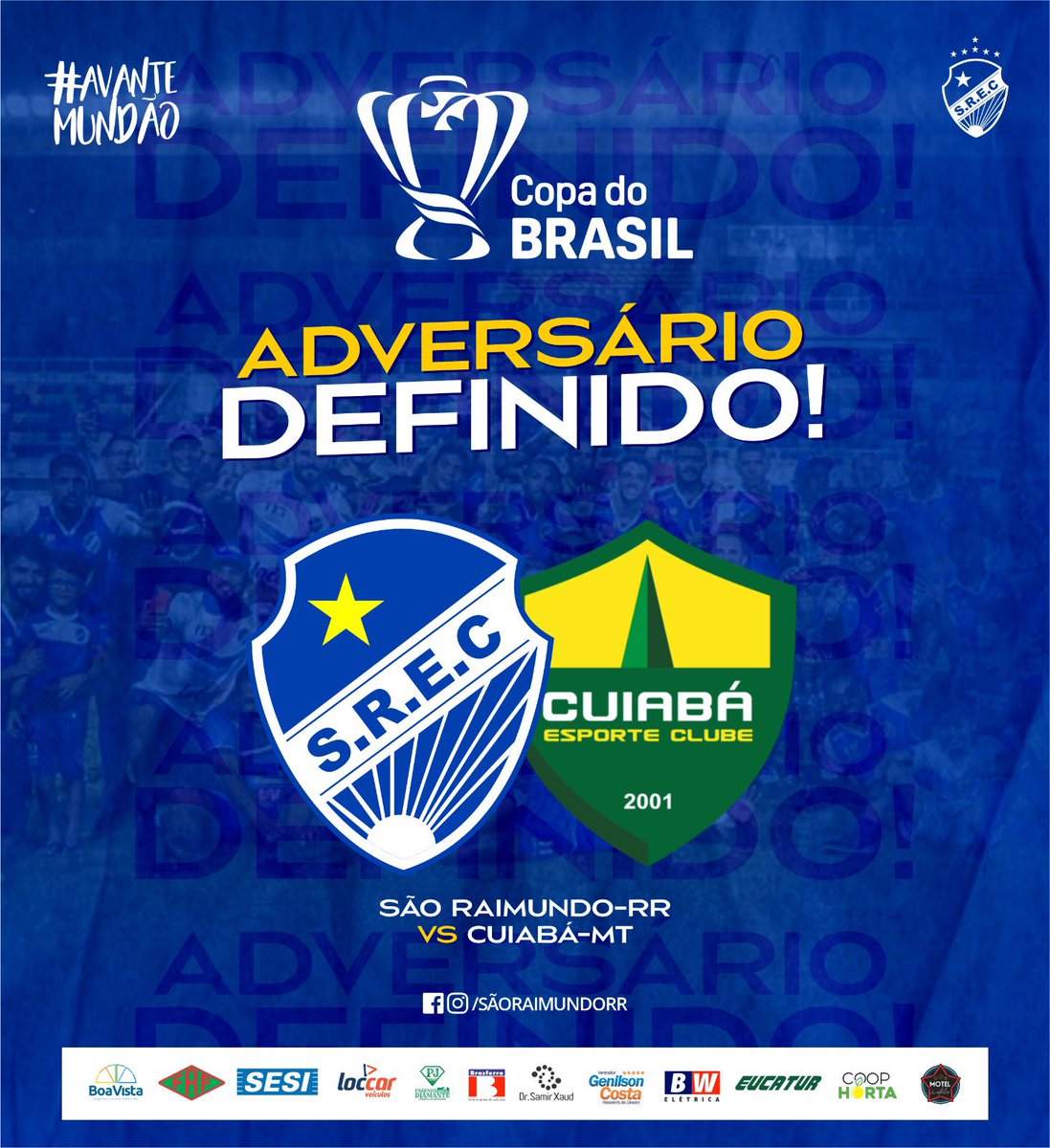 Nosso adversário na primeira fase da Copa do Brasil 2023, será o <a href="/CuiabaEC/">Cuiabá Esporte Clube</a> 

<a href="/CBF_Futebol/">brasil</a>