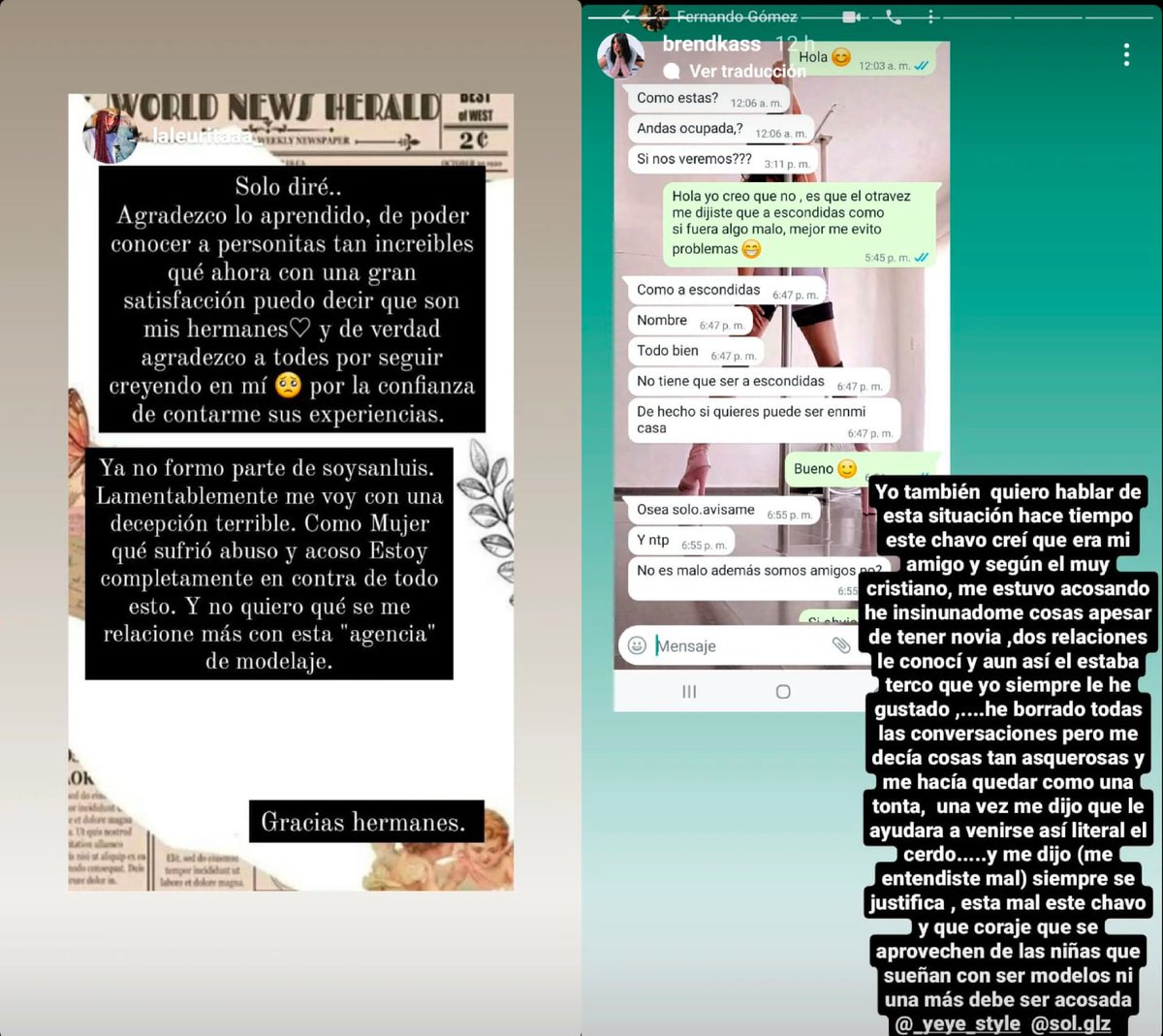 AntenaSanLuis's tweet image. #Brújula | Denuncias de acoso contra el director de la revista 'Soy San Luis Magazine
Varias modelos han denunciado en redes a Fernando Gómez, tras pedir realizar llamadas sexuales a su personal a cambio de dinero. bit.ly/3jGGF9U