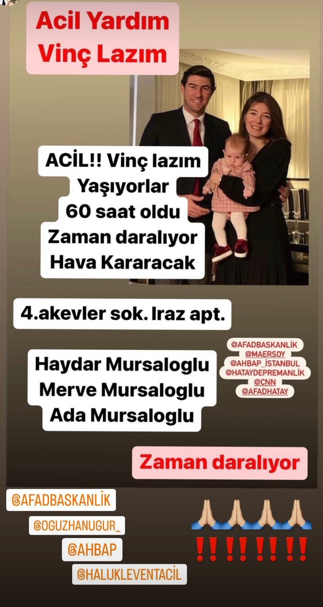 Yasiyorlarmis! <a href="/ahbap/">Ahbap</a> <a href="/AFADBaskanlik/">AFAD</a> <a href="/haluklevent/">Haluk Levent ( Ahbap Ekibi )</a> <a href="/BabalaTv/">BaBaLa TV</a> <a href="/OguzhanUgur/">Oğuzhan Uğur</a>
