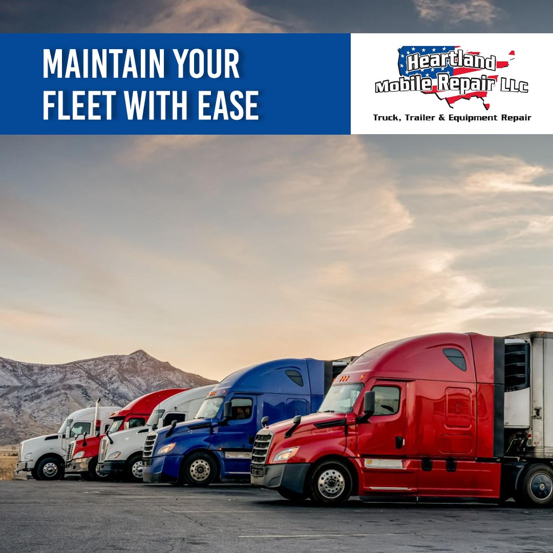 Heartlnd_Mobile's tweet photo. Heartland Mobile Repair has over 15 years of industry experience.  We will help you keep your entire fleet in tip-top shape, so you can safely complete your deliveries on time as promised.#FleetService #HeartlandMobileRepair #MobileRepair #MobileService #Maintenance #LocalService https://t.co/rmK4NFZBai