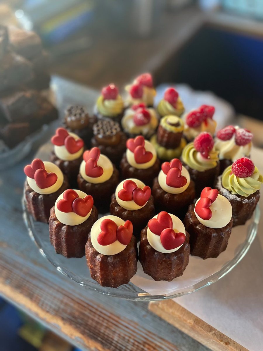 Waiting for you at @agas_little_deli… ♥️ 

Our Valentine canelé is filled with strawberry coulis and topped with two edible hearts. Is there better way to say I love you without words?