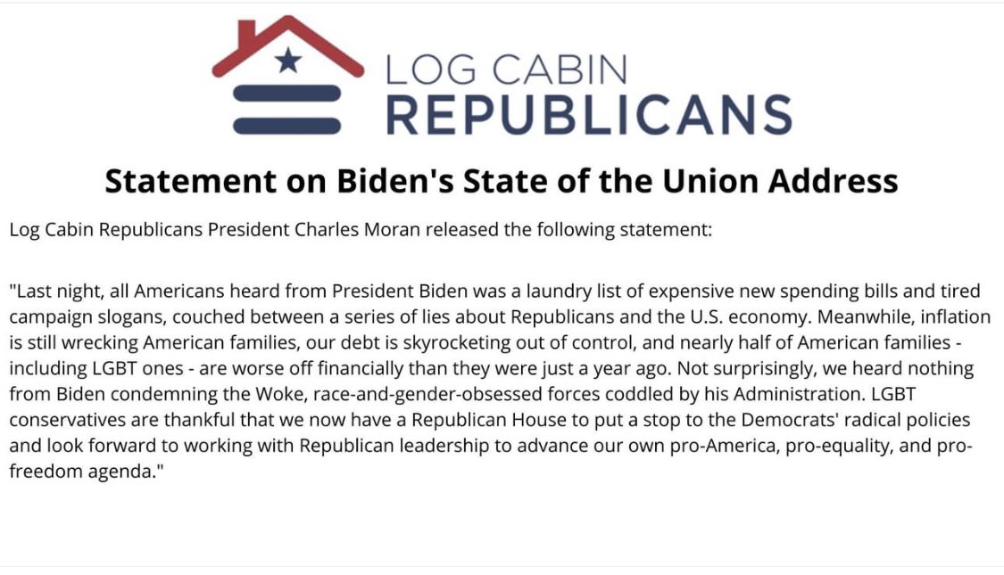 LCRofWashington's tweet photo. #LogCabinGOP #StateoftheUnion2023 #JoeBiden #WSGOP https://t.co/CCbONAsvIb
