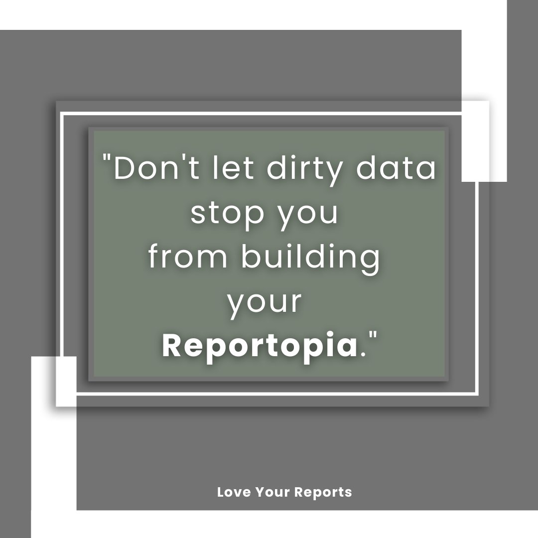 Dealing with Dirty Data impacts multiple value opportunities. If you fix the problem, it can cascade into helping capture value opportunities several different ways. bit.ly/3LvGEhr 
#reportopia #loveyourreports #LeapFrogBI #dirtydata #dataintegrity