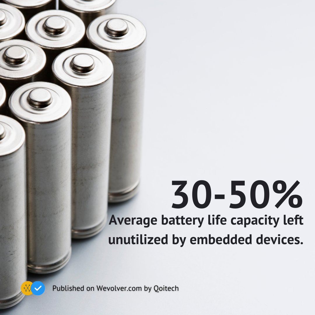 WevolverApp's tweet photo. How much of the battery capacity is used by your embedded device?

Unused #battery capacity is hidden waste that goes unnoticed for consumer electronics, but it is getting noticeably annoying for many #IoT and medical businesses.

Article by @QoitechWorld: https://t.co/as6QcWdTIh https://t.co/zkPVvsiQpH