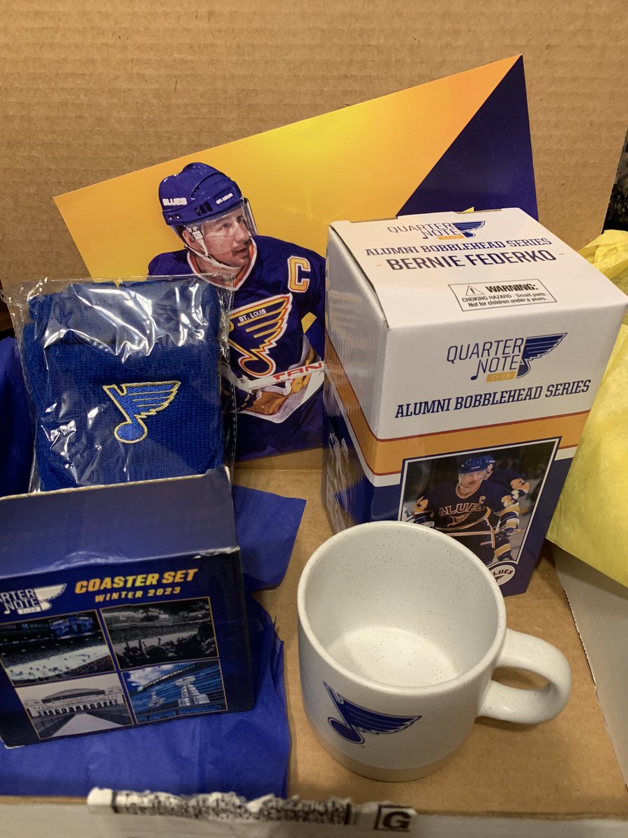 KathrynW's tweet photo. I Love this @StLouisBlues #QuarterNoteClub https://t.co/orS6VHHvmU