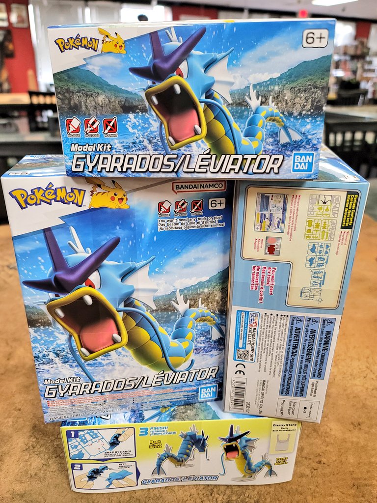 GigaBitesSocial's tweet photo. Gyarados is splashing onto the shelves and into our hearts!
🩵💛💙 This big boy is easy to build awesome to look at, and available at https://t.co/wTT78w0zLM too! You gotta catch one before it's too late!
#pokèmon #blue #modelkit #bandai #gyarados #easybuild #dragon #anime https://t.co/AcYhaWxnhg