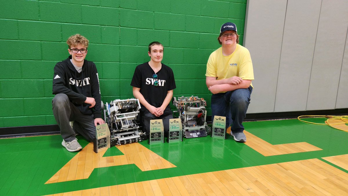 WahooRobotics's tweet photo. Joe and Owen - 1st place in the Derby Kansas Robotics tournament this past weekend! They also placed 1st in the Skills competition which was a personal best for them.  Congratulations! Awesome job!!  #ExcellenceEverywhere #RollCavs #GoWahooBlue @wahoopublic @WahooRobotics https://t.co/nPnkx2mGuV