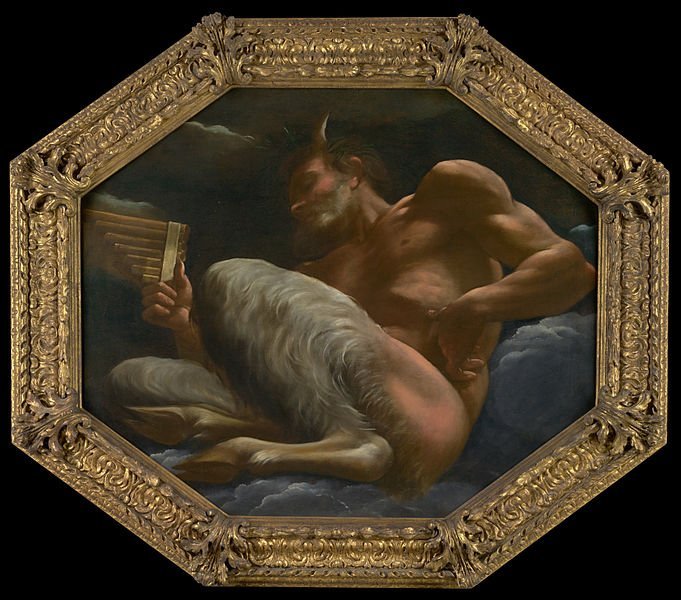 Pan (1592) by Annibale Carracci (Bolognese artist, lived 1560–1609). #mythology #goat