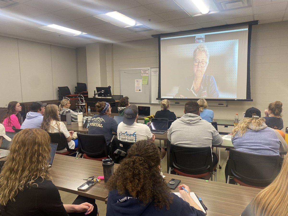Special thanks to <a href="/SHAPEAmerica/">SHAPE America</a> President <a href="/KymmBallard/">Dr. Kymm Ballard</a> for speaking with the App State HPE club about (among many other things) teacher challenges, networking and advocacy for health and physical education! #rollneers