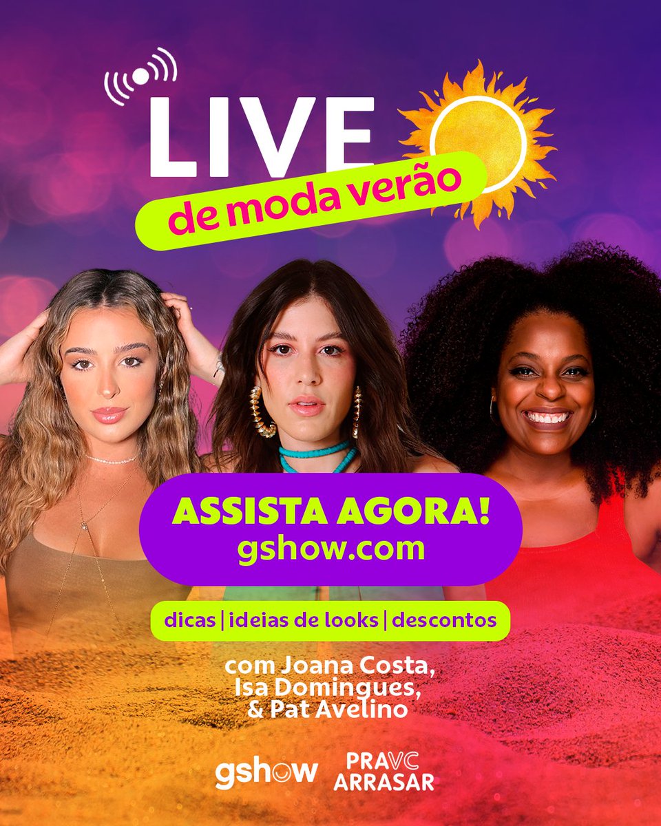 gshow's tweet photo. Tá rolando de 10% a 60% de desconto em diversos looks belíssimos na LIVE pra você curtir o verão e qualquer ocasião. NÃO VAI PERDER, hein!
ASSISTA AO VIVO! ➡ https://t.co/TjNsuxMC6s
#Gshow #ModaEBeleza #Live #LiveDeModaVerão https://t.co/gCT4OdjXJi