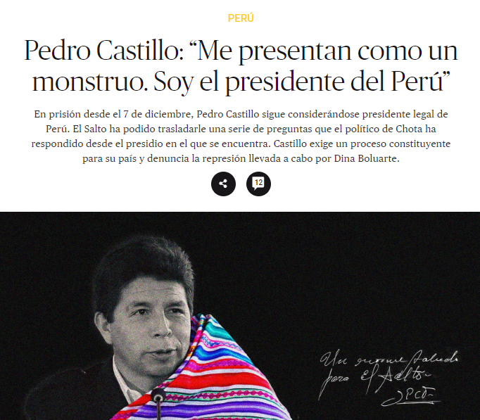 raullabarthe's tweet photo. Pobrecito Castillo, si tan sólo lo dejábamos tomar todo el sistema de justicia, no estaría preso😢

Qué malos somos todos nosotros, qué racistas, por no respetar su derecho de convertir al Perú en una dictadura

Hagamos todos un acto de contrición por el aún presidente del Perú👇🏻 https://t.co/GSTIeAyJJg