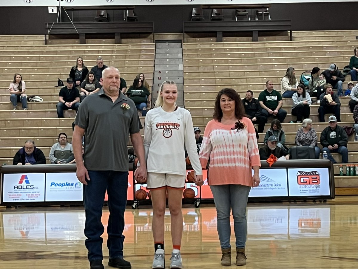 Colt_Athletics's tweet photo. Congratulations to our 3 senior girls basketball players who are playing in their final regular season game tonight. They lead Shenandoah at the half 27-22. #GoColts https://t.co/AFZviiIHce