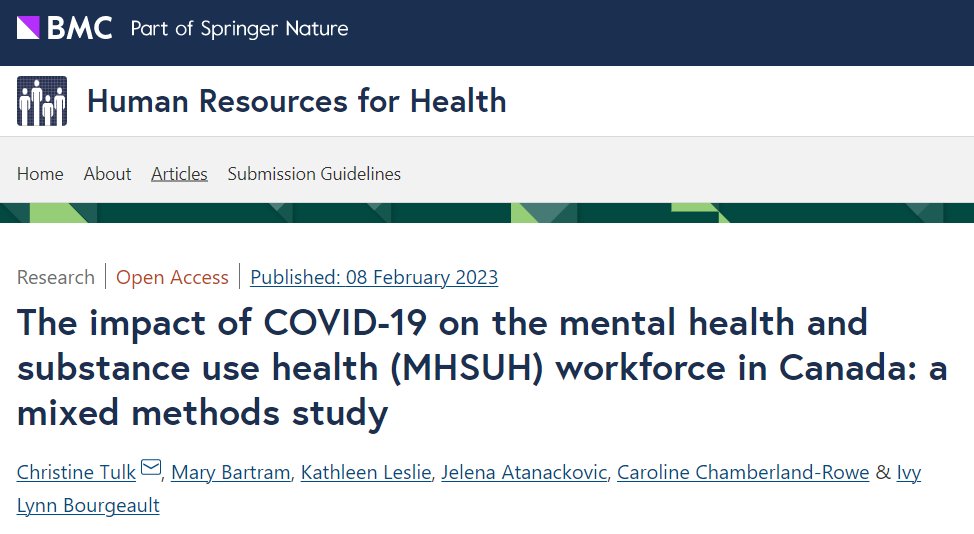 Dr. Mary Bartram (@mary_mbartram) on Twitter photo New open access paper just out on the #mentalhealth and #substanceusehealth workforce! Great work from a great team, and awesome advisors from across the sectors. <a href="/DrKateLeslie/">Kate Leslie</a> <a href="/chamberlandrowe/">Caroline Chamberland-Rowe</a> <a href="/DrIvyBourgeault/">Dr Ivy “Here to Address Inequity” Bourgeault</a> <a href="/CHHRN/">Canadian Health Workforce Network</a> <a href="/MHCC_/">Mental Health Commission of Canada</a> …an-resources-health.biomedcentral.com/articles/10.11… New open access paper just out on the #mentalhealth and #substanceusehealth workforce! Great work from a great team, and awesome advisors from across the sectors. <a href="/DrKateLeslie/">Kate Leslie</a> <a href="/chamberlandrowe/">Caroline Chamberland-Rowe</a> <a href="/DrIvyBourgeault/">Dr Ivy “Here to Address Inequity” Bourgeault</a> <a href="/CHHRN/">Canadian Health Workforce Network</a> <a href="/MHCC_/">Mental Health Commission of Canada</a> …an-resources-health.biomedcentral.com/articles/10.11…